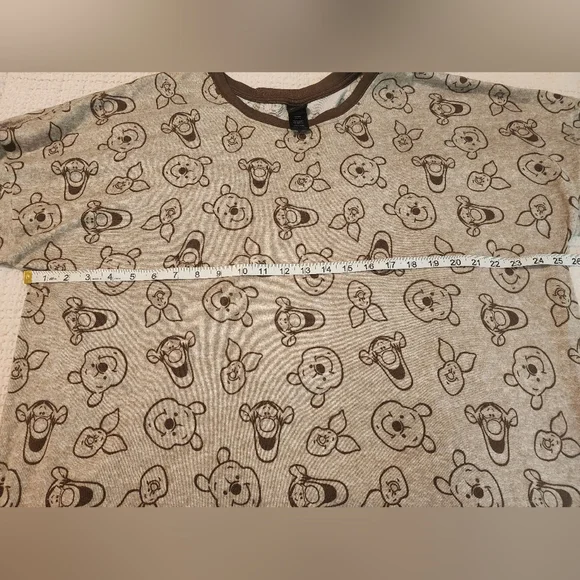 Disney Winnie the Pooh Print Soft Pajamas Browns 2X-3X Cozy Fairycore Whimsical - Picture 3 of 12